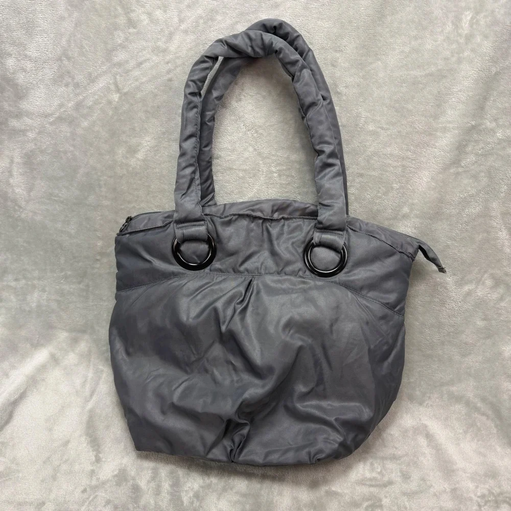 Bath & Body Works Gray Tote Bag Padded Purse‎ Travel Handbag